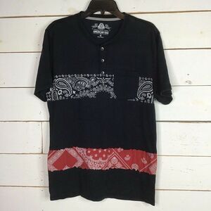New American Rag T Shirt Short Sleeve Bandana Stri